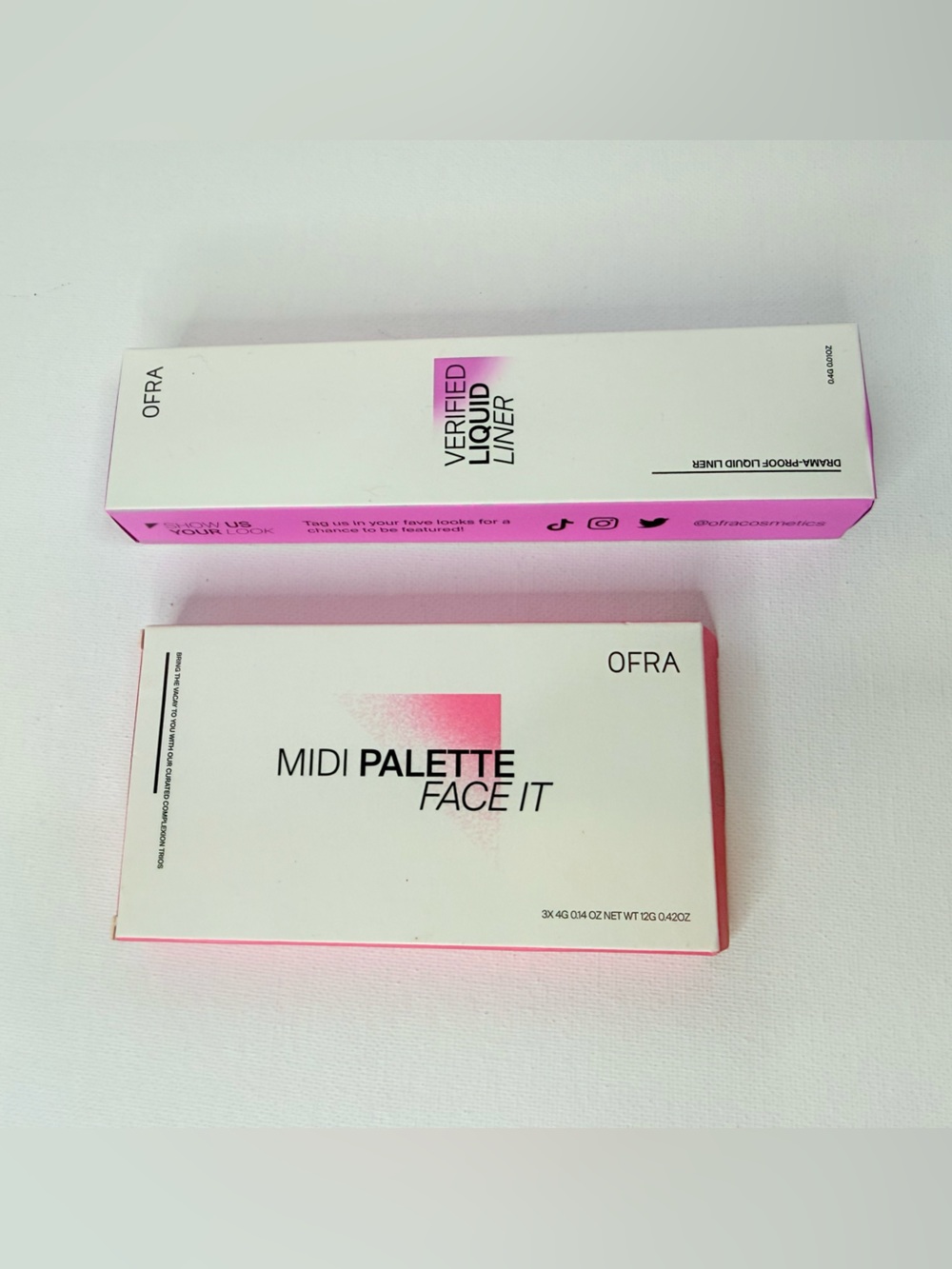 NEW OFRA Bundle- MIDI Face It Palette Medium and Verified Liquid Liner Black